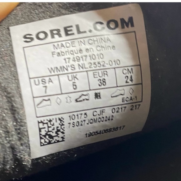 Sorel Dacie Black Bootie Waterproof Shoe Size:7 - Picture 5 of 7